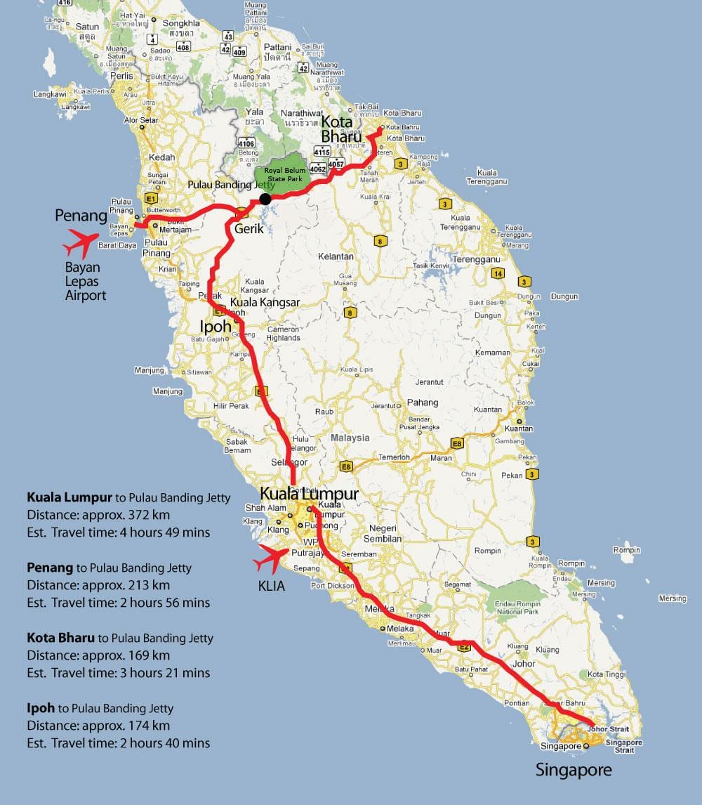 ipoh v maleziji zemljevid