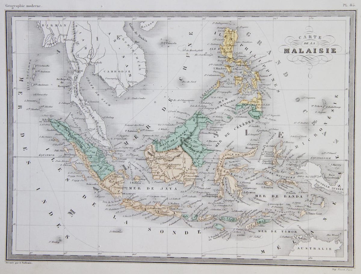 zemljevid malezija stare