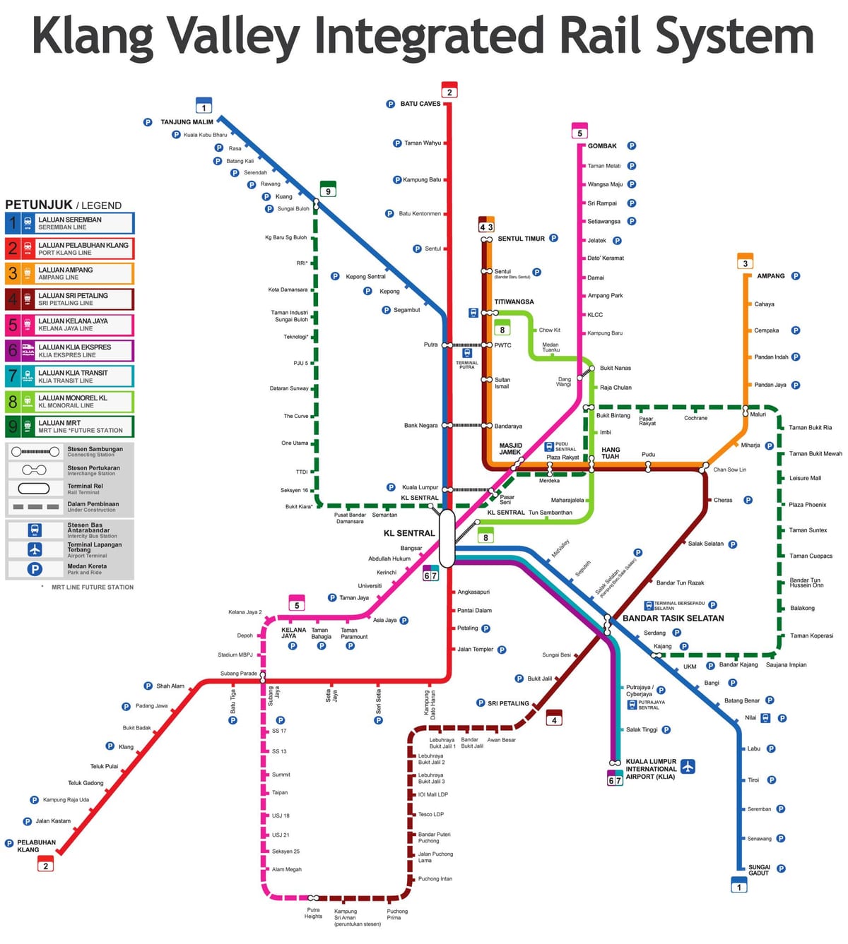 tranzitni zemljevid malezija
