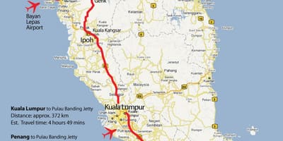 Ipoh v maleziji zemljevid