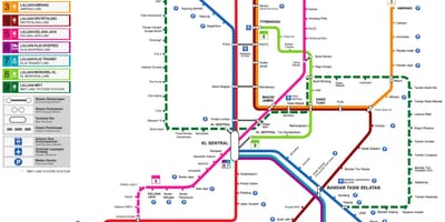 Tranzitni zemljevid malezija