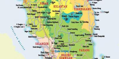 Zemljevid zahodno malezija